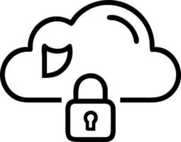 ERP on cloud and data and security vector