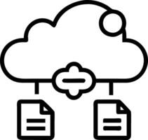 ERP on cloud and data and efficiency vector