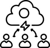 ERP on cloud and enterprise and cloud vector