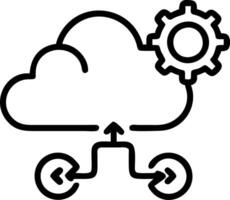 ERP on cloud and business and deployment vector
