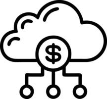 ERP on cloud and business and cost effectiveness vector