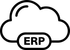 ERP on cloud and business and accessibility vector