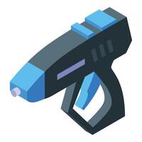 Modern glue gun with ergonomic handle for repairing and creating vector