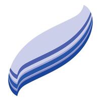 Abstract blue wavy shape with layered effect creating a sense of depth and movement vector
