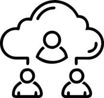 ERP on cloud and automation and collaboration vector