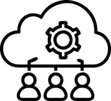 ERP on cloud and business and cloud vector