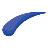 Blue abstract shape rising diagonally representing growth and progress vector