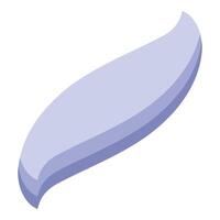 Abstract purple shape gently curving and creating a sense of movement vector