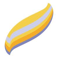 Yellow and purple abstract wavy shape creating dynamic visual vector