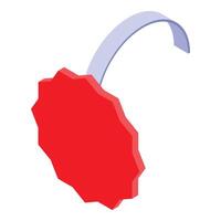 Red wobbler tag hanging with blank space for promotion vector