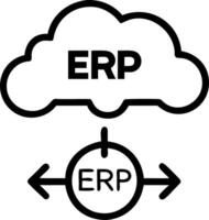 ERP migration and integration and customization vector