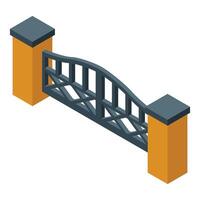 Automatic gate closing access to private property vector