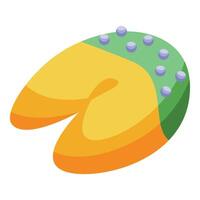 Fortune cookie with prediction inside bringing good luck and happiness vector