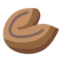 Fortune cookie showing empty space for message vector