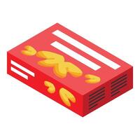 Red box of fortune cookies representing chinese new year traditions vector