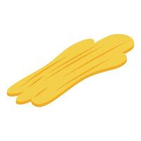 Pickled daikon radish isometric icon floating in space vector