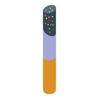 Burning cigarette with smoke and ash representing addiction and health risks vector