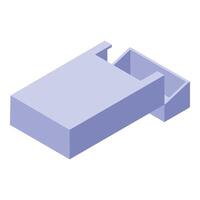 Open cigarette pack displaying its contents in isometric view vector