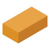 Rectangular gold bar representing investment and finance vector