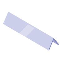 Metal angle bar creating a right angle with light reflection vector