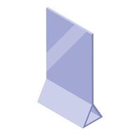 Isometric table display stand showing information vector