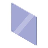 Protective glass panel representing safety measures in public spaces vector