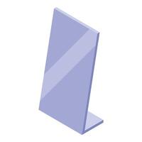 Modern transparent plastic stand displaying information or advertisement vector