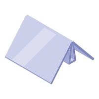 Plastic price tag holder displaying retail information in isometric view vector