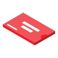 Red loyalty card representing customer reward program vector