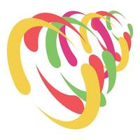 Colorful abstract swirls creating dynamic visual flow vector