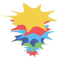 Colorful abstract shapes creating dynamic visual flow vector