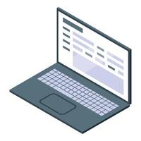 Modern laptop displaying website wireframe, creating user friendly interface vector