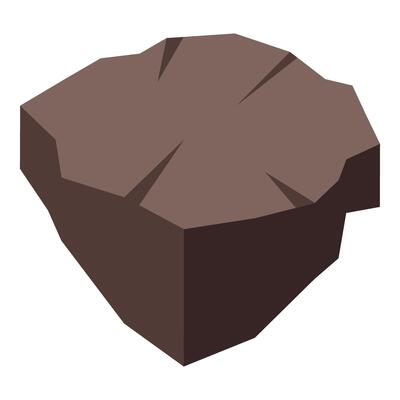 Brown rock formation exhibiting geological solidity and texture