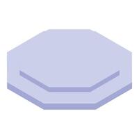 Two light purple octagonal podiums creating a minimalist scene vector
