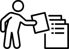 Concerned taxpayer in empty study prepares documents focusing on tax audit preparation ensuring records are pristine vector