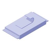 Wet wipes pack with opened lid showing tissues inside vector