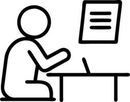 Cautious taxpayer sits by neat desk studying pamphlet decoding taxpayer rights guide securing fair treatment amid complexity vector