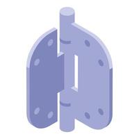 Door hinge connecting two parts, symbolizing unity and functionality vector