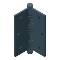 Door hinge connecting two parts, ensuring smooth movement and functionality vector