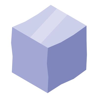 Purple sugar cube sweetener for beverages representing sweet taste