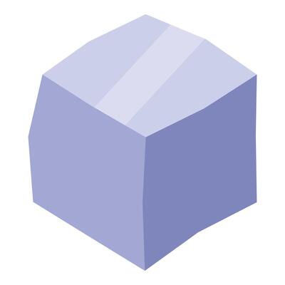 Purple refined sugar cube sweetener representing unhealthy eating habits