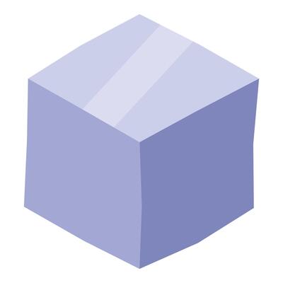 Light purple cube representing abstract concept of minimalism