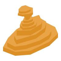 Stylized mesa rock formation creating unique landscape feature vector