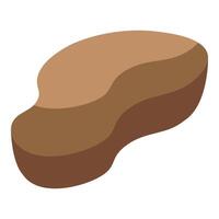 Single peanut representing healthy fats and plant based protein source vector