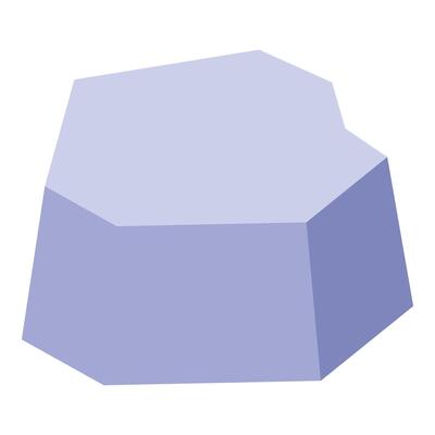 Light purple geometric rock representing stability and strength