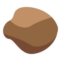 Brown organic shape representing simplicity and minimalism in design vector