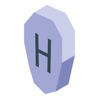 Hydrogen gas storage unit showing potential energy source vector