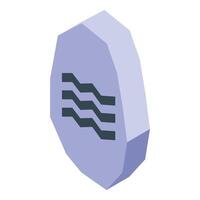 Rotating isometric litecoin cryptocurrency coin icon vector
