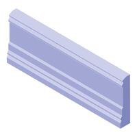 Light purple baseboard molding creating decorative accent vector