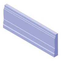 Light purple wall molding creating decorative lines and textures vector